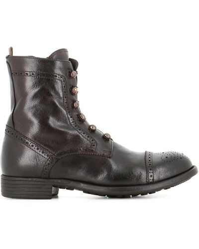Officine Creative Lace-up leather boots - Braun
