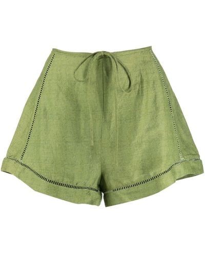 Cult Gaia Shorts cortos con cordones - Verde