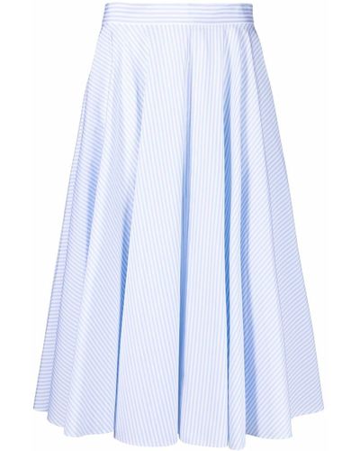 Michael Kors Stripe-print Midi Skirt - White