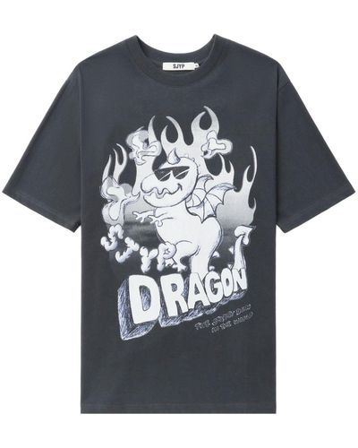 SJYP グラフィック Tシャツ - ブルー