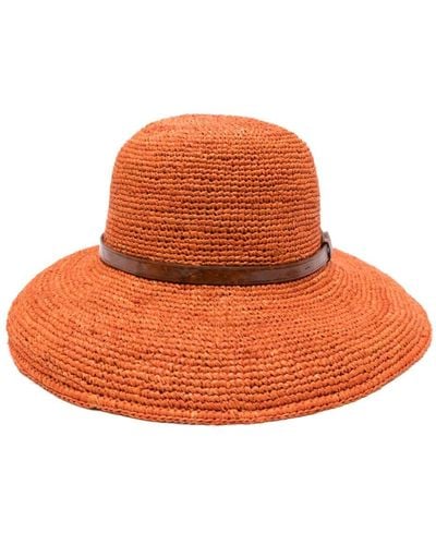IBELIV Rova Raffia Hat - Orange