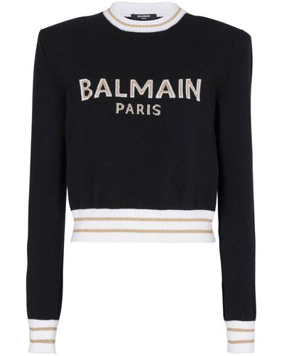 Balmain ロゴ セーター - ブラック