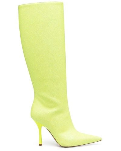 Liu Jo Spitze Stiefel im Glitter-Look - Gelb