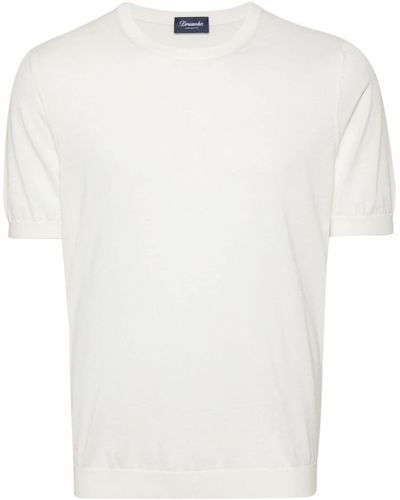 Drumohr Gebreid T-shirt - Wit