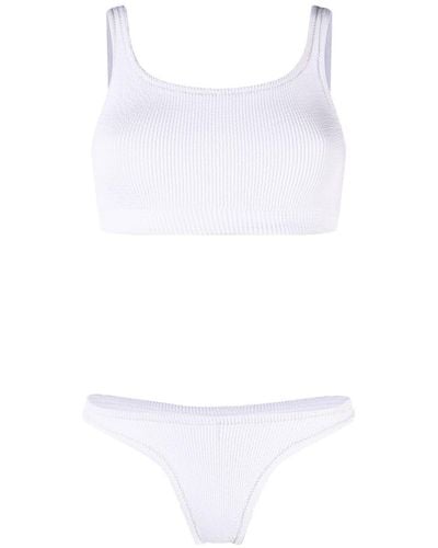 Reina Olga Ginny Fuller Chest Scrunch Bikini - White