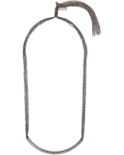 Peserico Halskette mit Knotendetail - Weiß