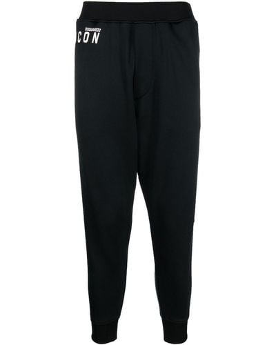 DSquared² Pantalon de jogging à logo imprimé - Noir