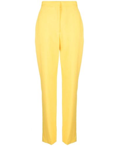 Alexander McQueen Tailored High-waisted Trousers - Yellow