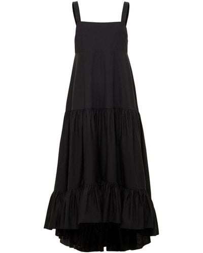Azeeza Griffon Poplin Midi Dress - Black