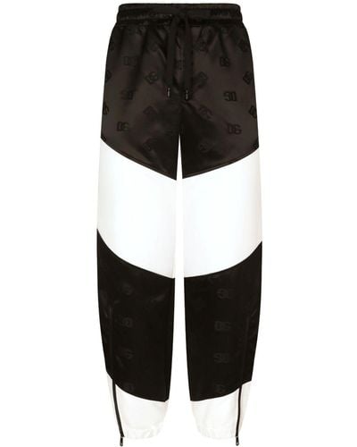 Dolce & Gabbana Pantalones de chándal con monograma - Negro