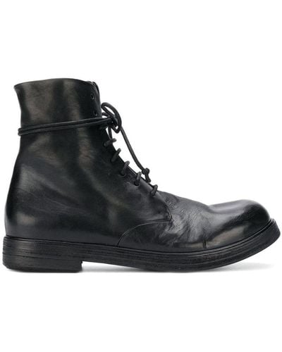 Marsèll Lace-up Combat Boots - Black
