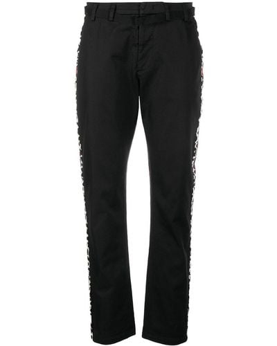 N°21 Pantalon droit à rayures - Noir