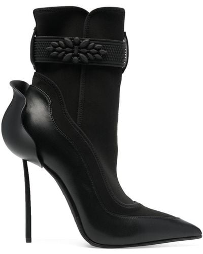 Le Silla Sock-style 125mm Stiletto Boots - Black