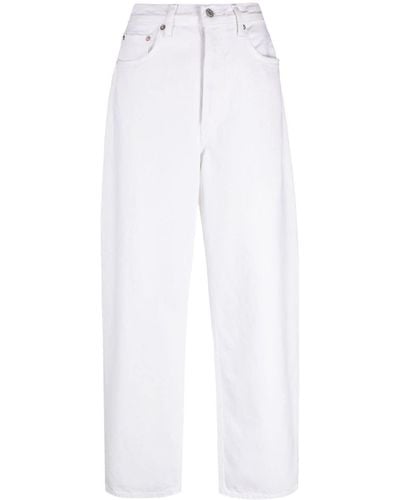 Agolde Halbhohe Dara Jeans - Weiß