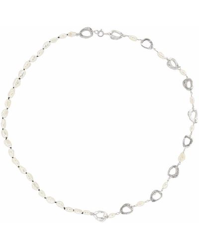 Loveness Lee Leucia Pearl-detail Necklace - Metallic