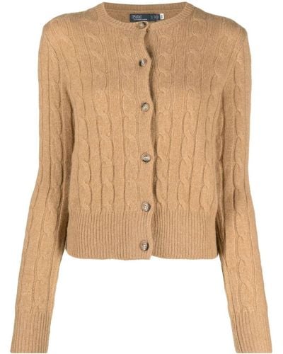 Polo Ralph Lauren Cable-knit Cashmere Cardigan - Natural