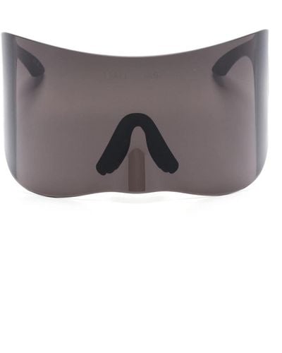 Balenciaga Sonnenbrille mit Shield-Gestell - Grau