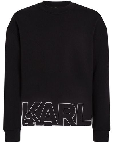Karl Lagerfeld Sweatshirt mit Logo-Print - Schwarz