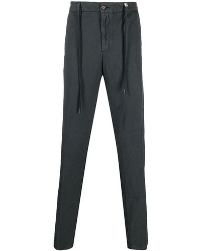 Myths Drawstring-waist Lyocell-linen Chino Trousers - Grey