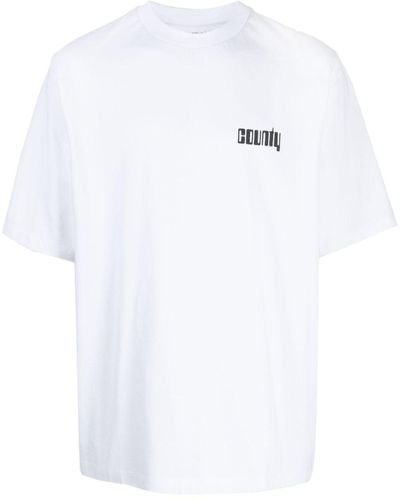 Marcelo Burlon Camiseta con logo estampado - Blanco