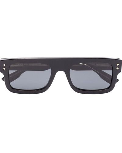 Gucci Logo Print Square-frame Sunglasses - Black