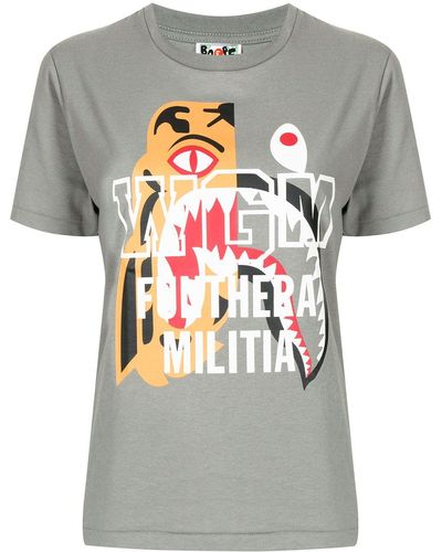 A Bathing Ape Funthera Militia T-shirt - Gray