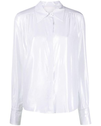 Genny Camisa con botones y manga larga - Blanco