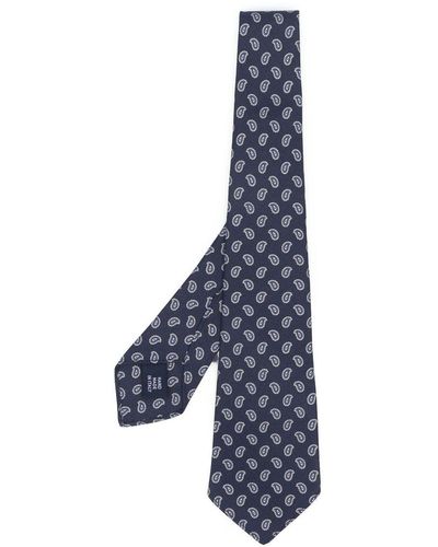 Polo Ralph Lauren Cravate en soie à imprimé cachemire - Bleu