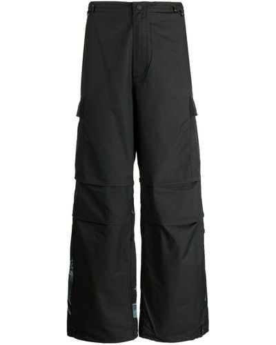 Maharishi Dragon-print Drawstring Trousers - Black