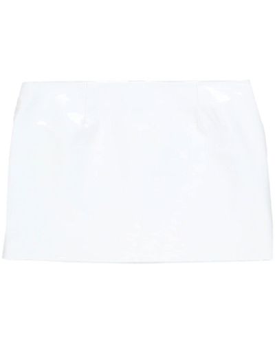 16Arlington Delta Patent-leather Miniskirt - White