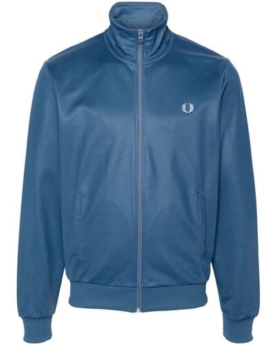 Fred Perry Logo-embroidered Track Jacket - Blue