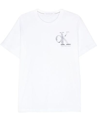 Calvin Klein T-shirt Met Logoprint - Wit