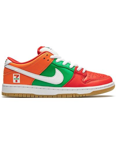 Nike Sb Dunk Low '7 Eleven' Shoes - Orange