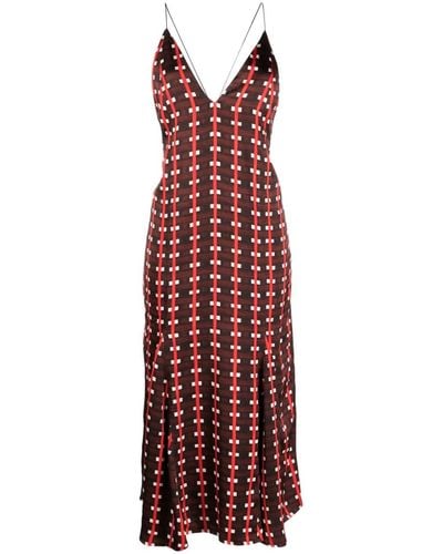 Wales Bonner Kleid mit geometrischem Print - Rot