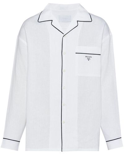 Prada Camisa con costuras - Blanco