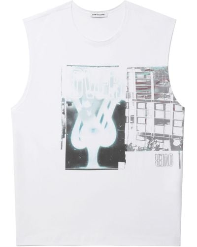 Low Classic Graphic-print Cotton Tank Top - White