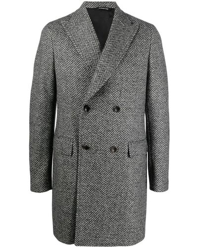 Tonello Double-breasted Wool Coat - Gray