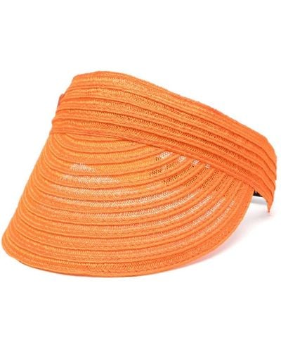 Borsalino Visière à plaque logo - Orange