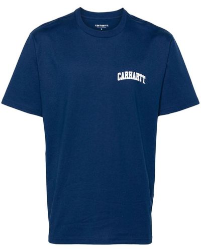 Carhartt University Script Cotton T-shirt - Blue