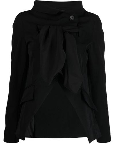 Rundholz Scarf-collar Virgin-wool Jacket - Black