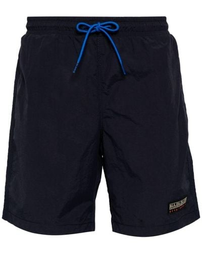 Napapijri Logo-patch Track Shorts - Blue