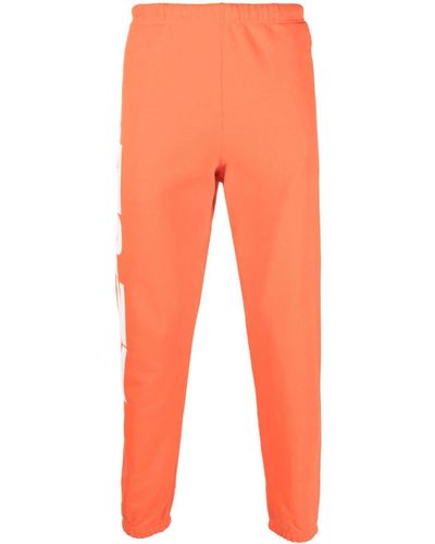 Heron Preston Hpny-print Tapered Track Trousers - Orange