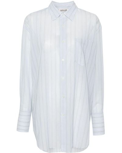 AURALEE Hard Twist Finx Cotton Shirt - White