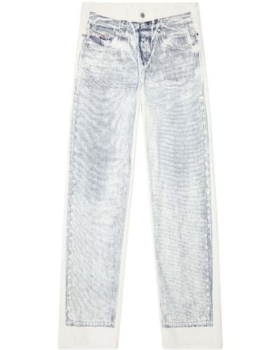 DIESEL Halbhohe 2001 D-Marcro Straight-Leg-Jeans - Weiß