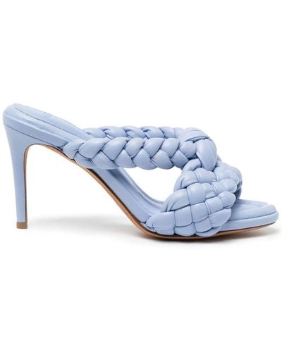 Alexandre Birman Carlotta Braided Leather Sandals - Blue