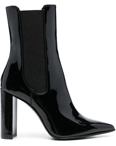 Le Silla Megan 100mm Leather Ankle Boot - Black