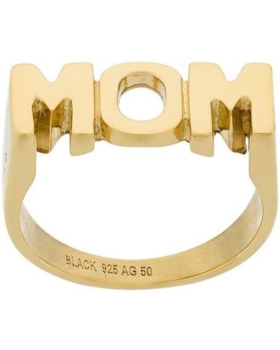 Maria Black Mom Ring - Metallic