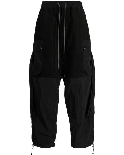 Mostly Heard Rarely Seen Detachable Corduroy Cropped Trousers - Black