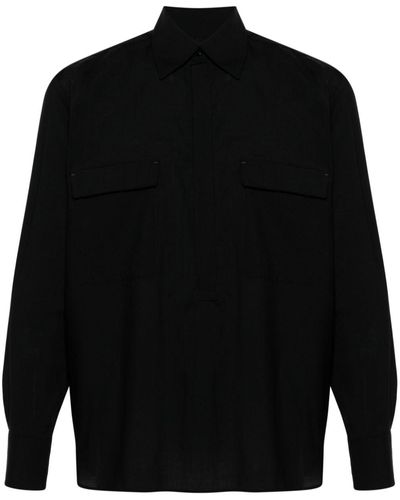PT Torino Serafino Virgin Wool Shirt - Black