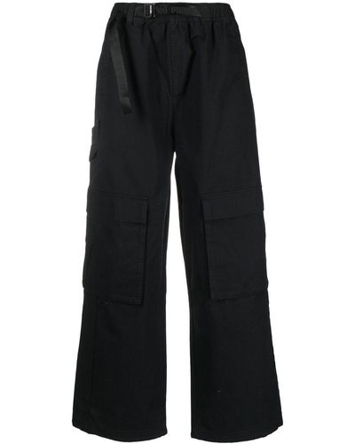 PUMA Wide Leg Cargo Trousers - Black